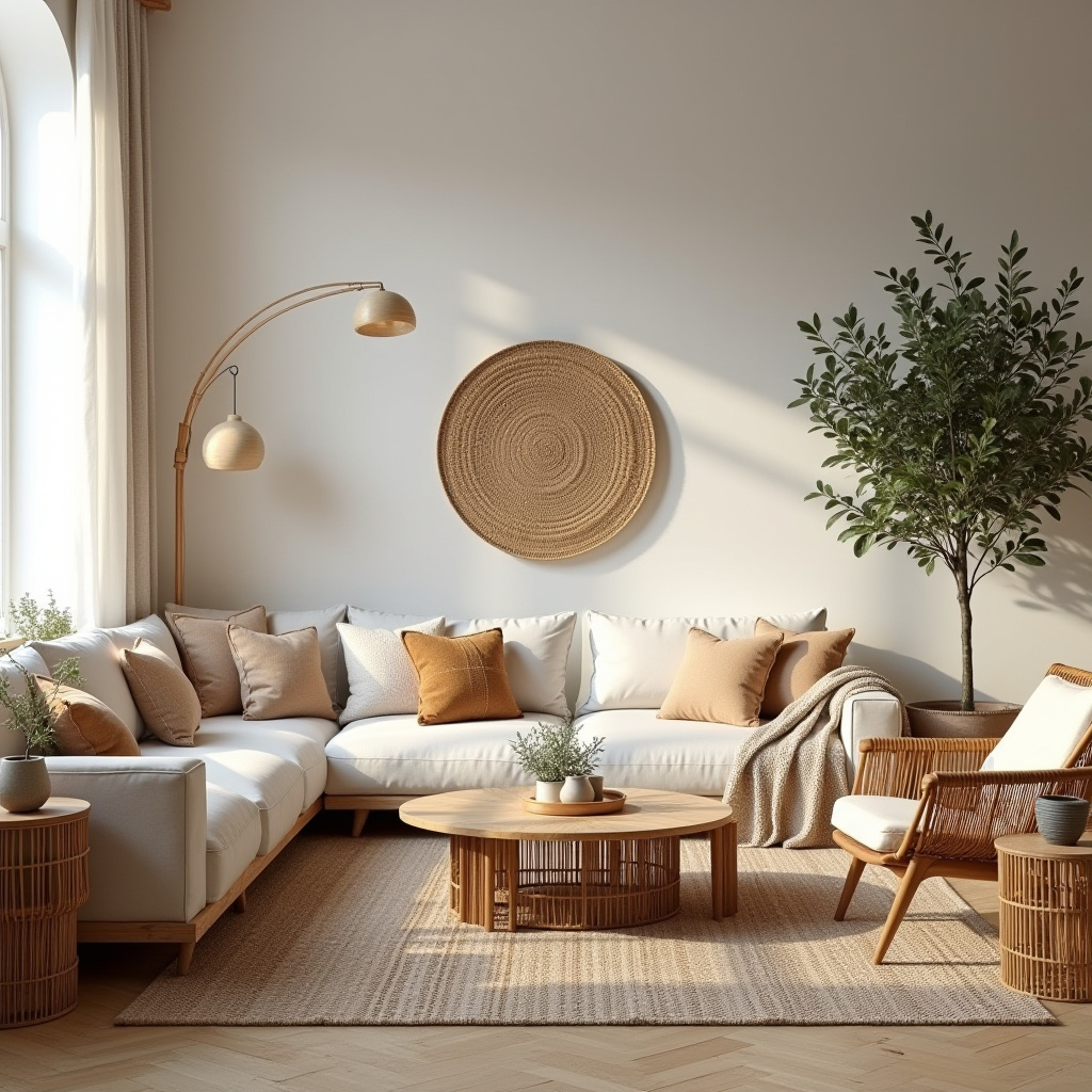 scandi boho living room 33