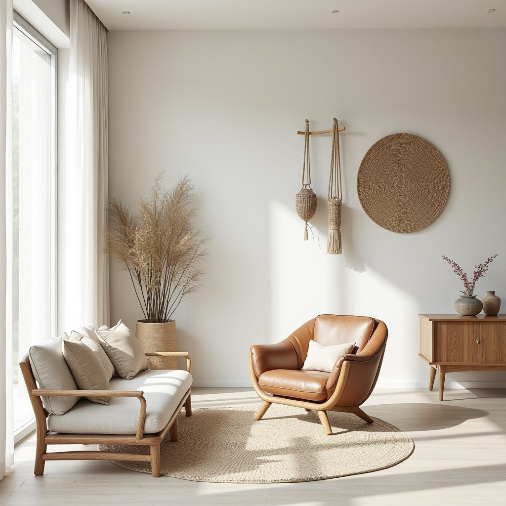 scandi boho living room 8