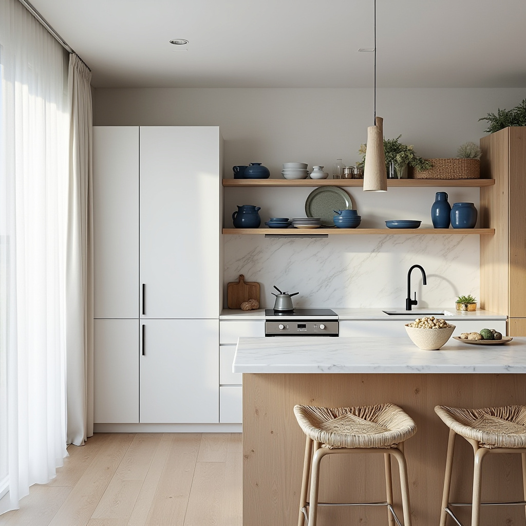 scandinavian boho kitchen 20