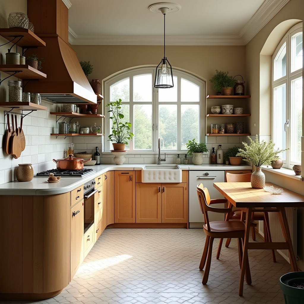 scandinavian boho kitchen 21