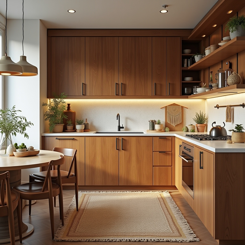 scandinavian boho kitchen 26