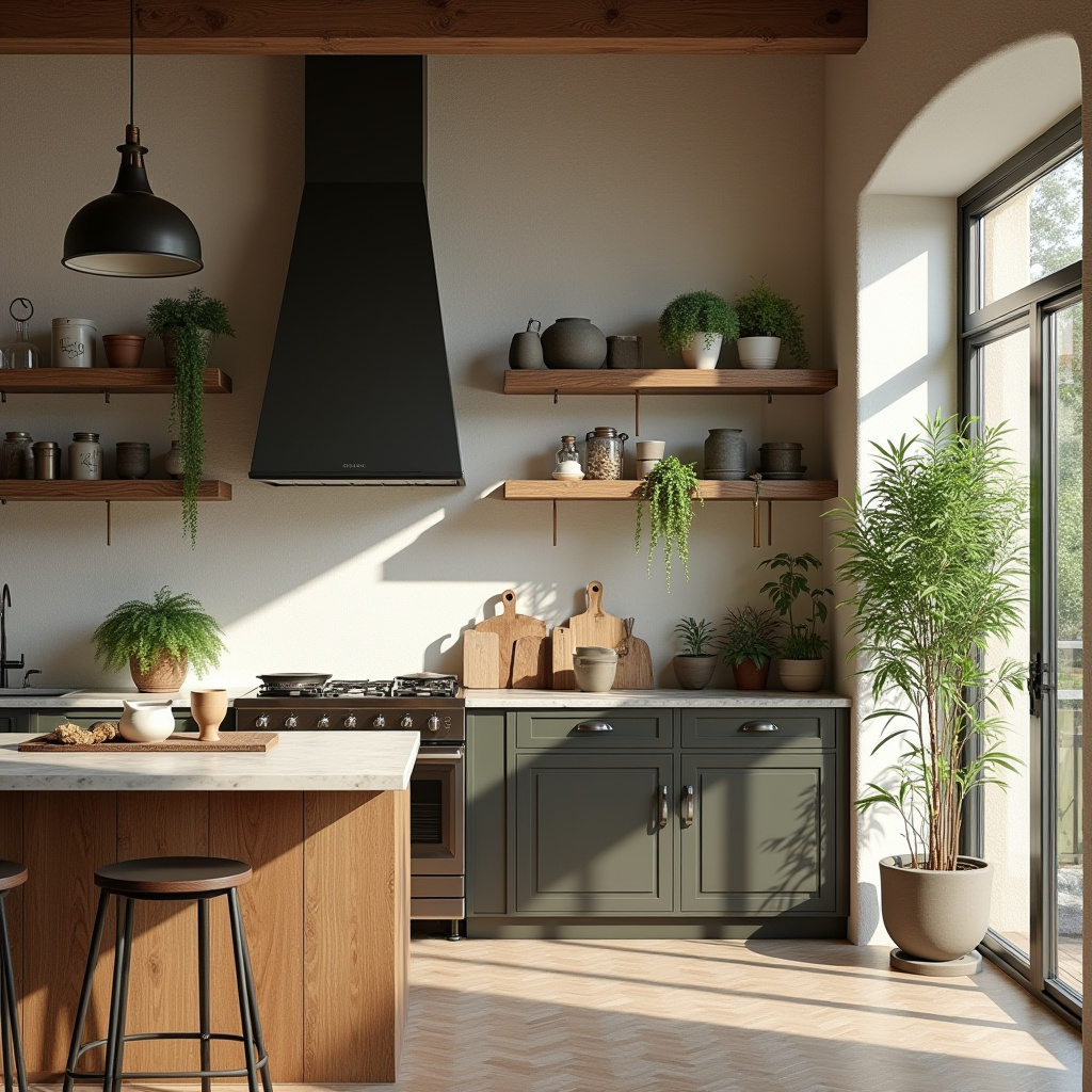 scandinavian boho kitchen 27