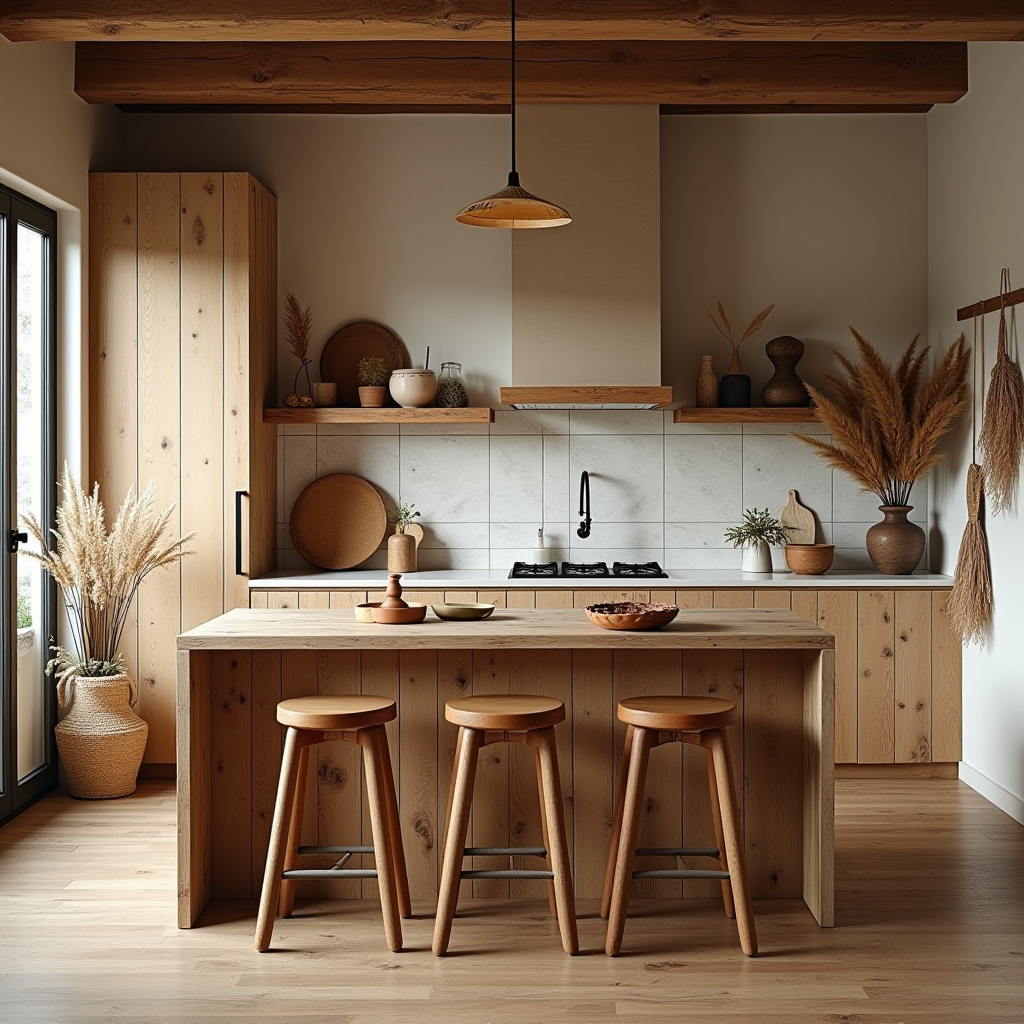 scandinavian boho kitchen 29