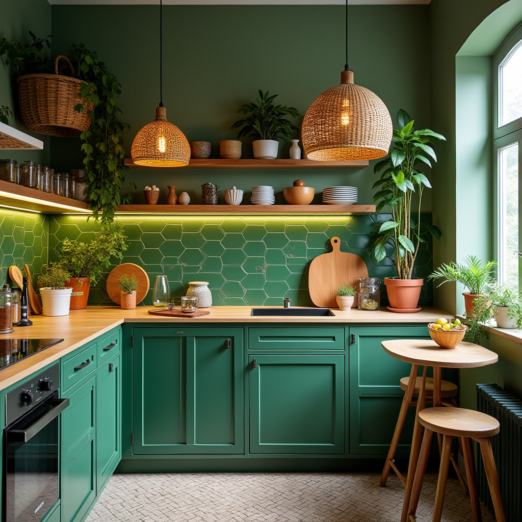 scandinavian boho kitchen 32