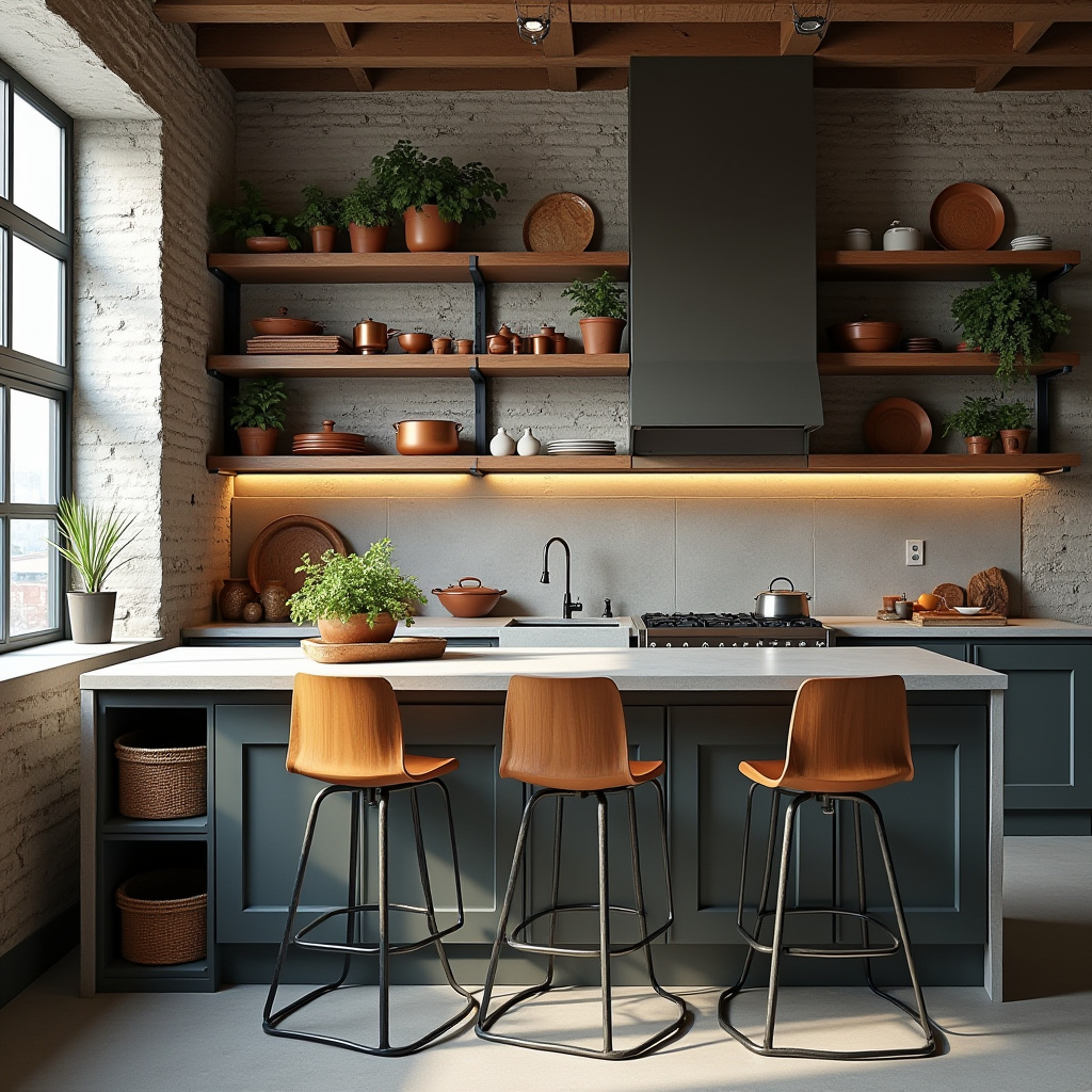 scandinavian boho kitchen 33
