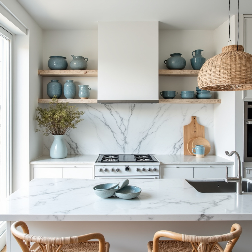 scandinavian boho kitchen 37