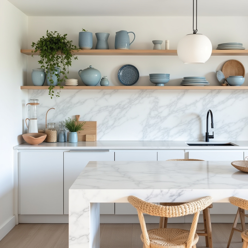scandinavian boho kitchen 38