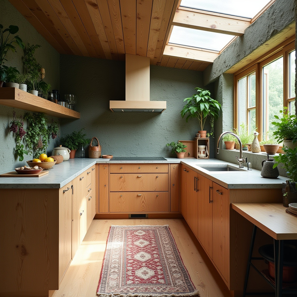 scandinavian boho kitchen 40