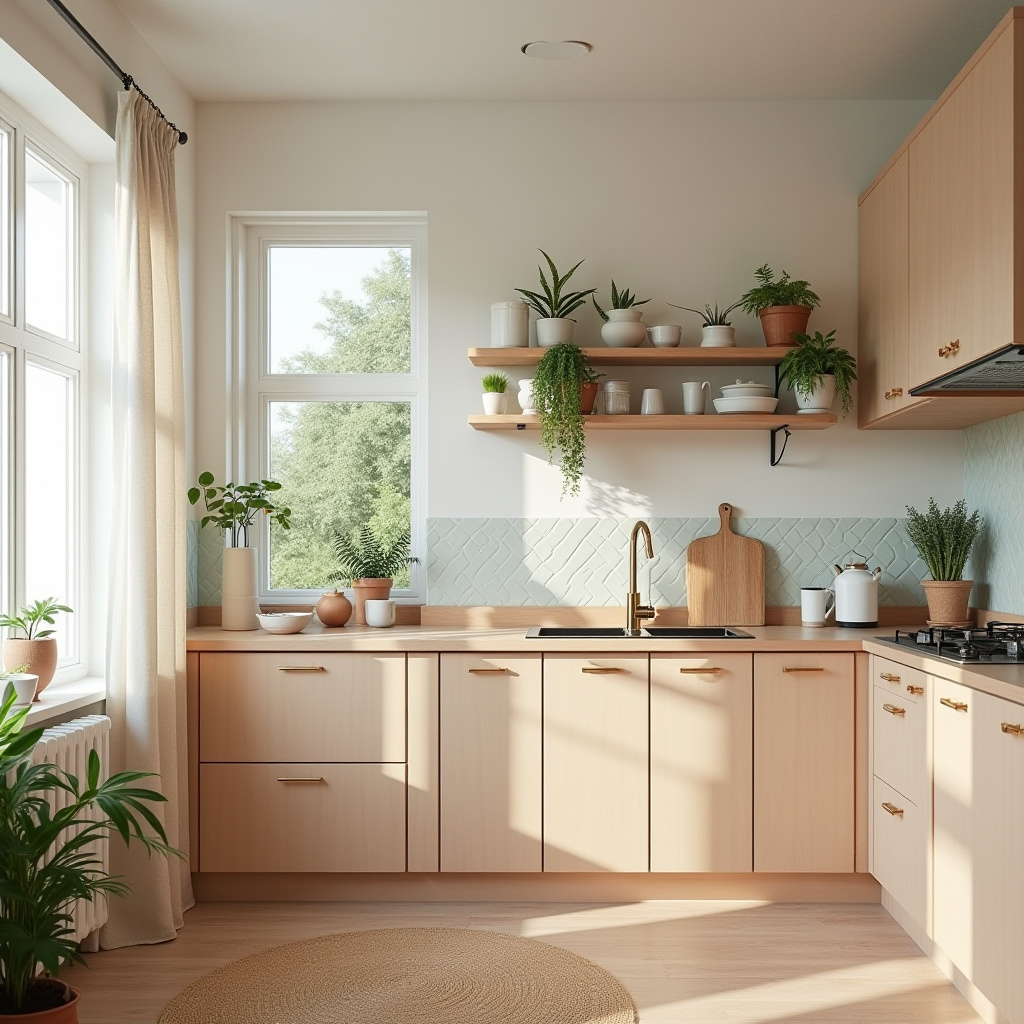 simple boho kitchen 15