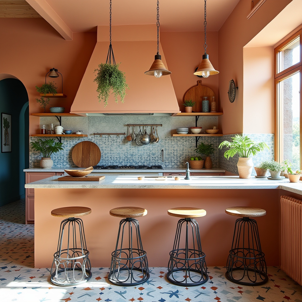 simple boho kitchen 23