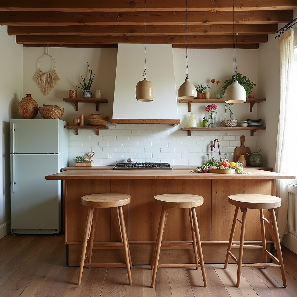 simple boho kitchen 26