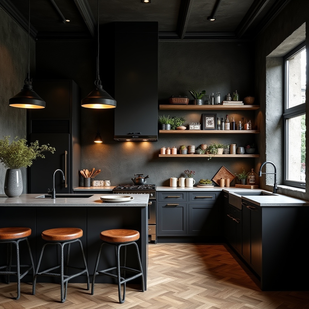 simple boho kitchen 32