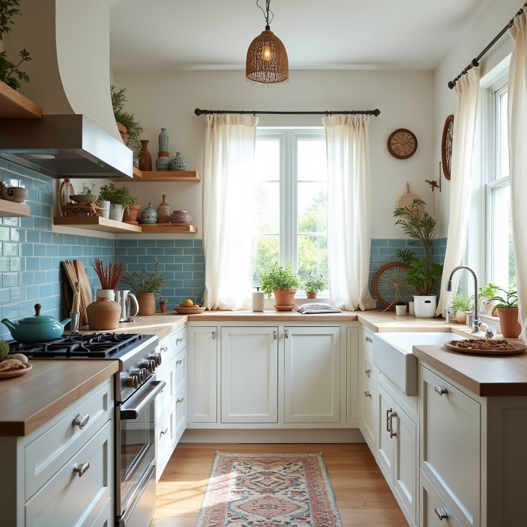simple boho kitchen 33