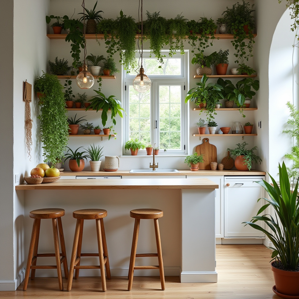simple boho kitchen 36
