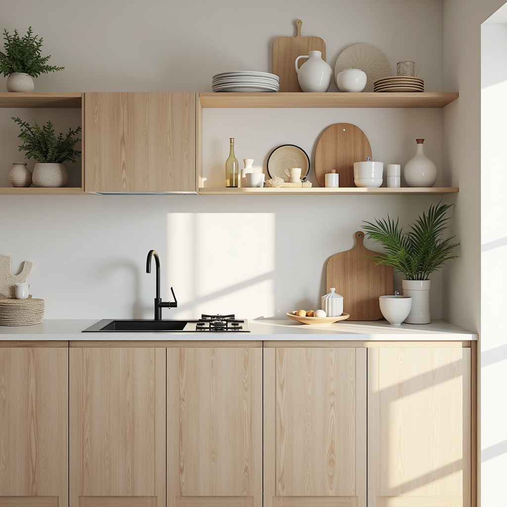 simple boho kitchen decor 19