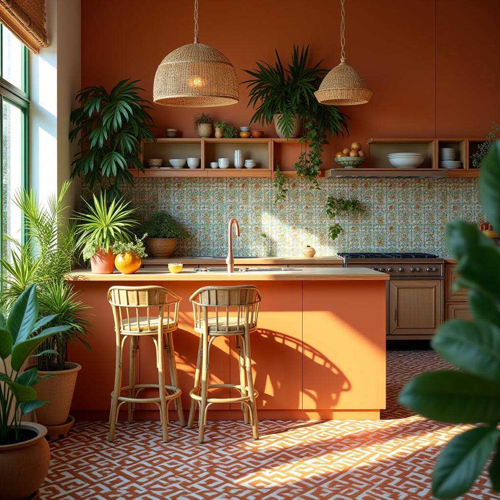 simple boho kitchen decor 29