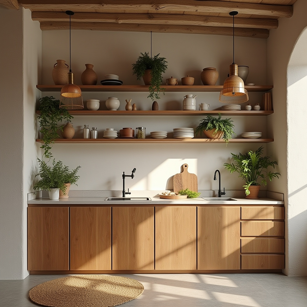 simple boho kitchen decor 4