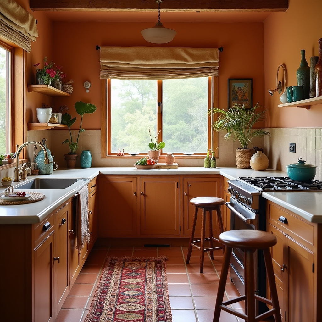 small boho kitchen 34