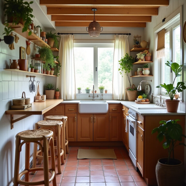 tiny boho kitchen 1
