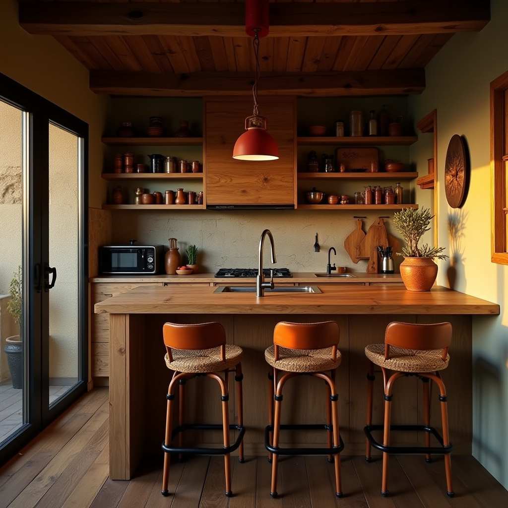 tiny boho kitchen 13