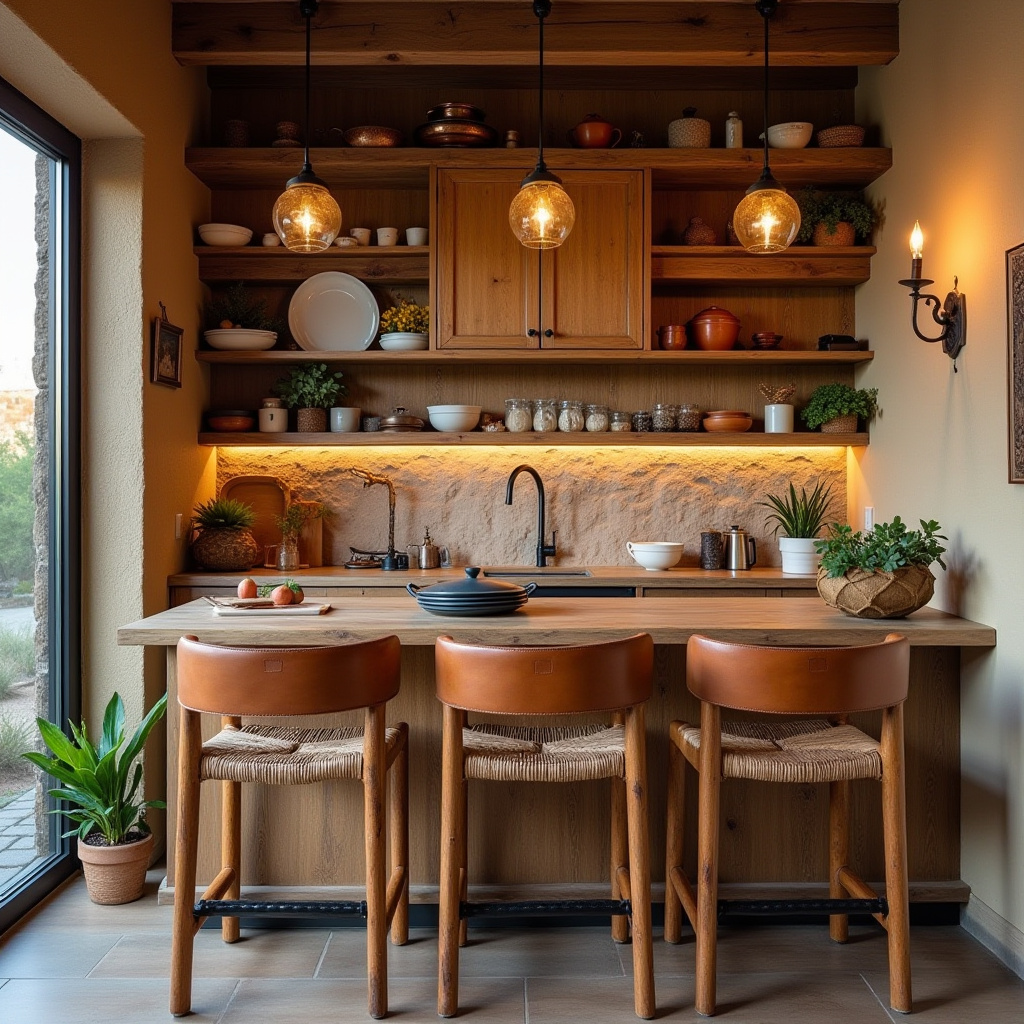 tiny boho kitchen 14
