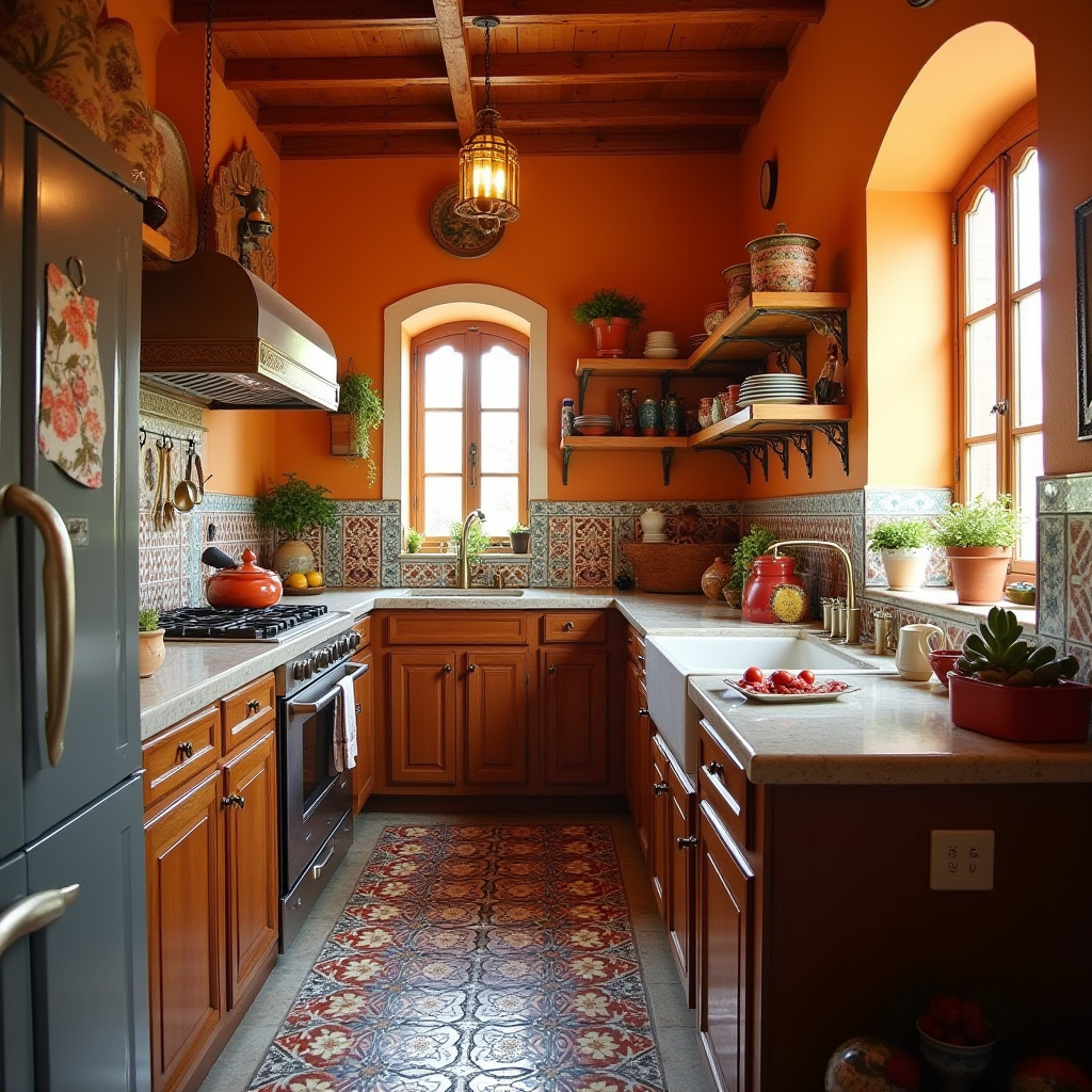 tiny boho kitchen 16