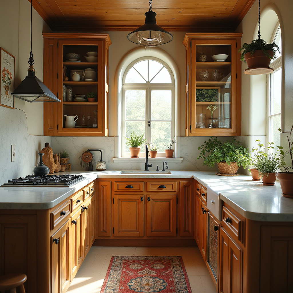 tiny boho kitchen 18