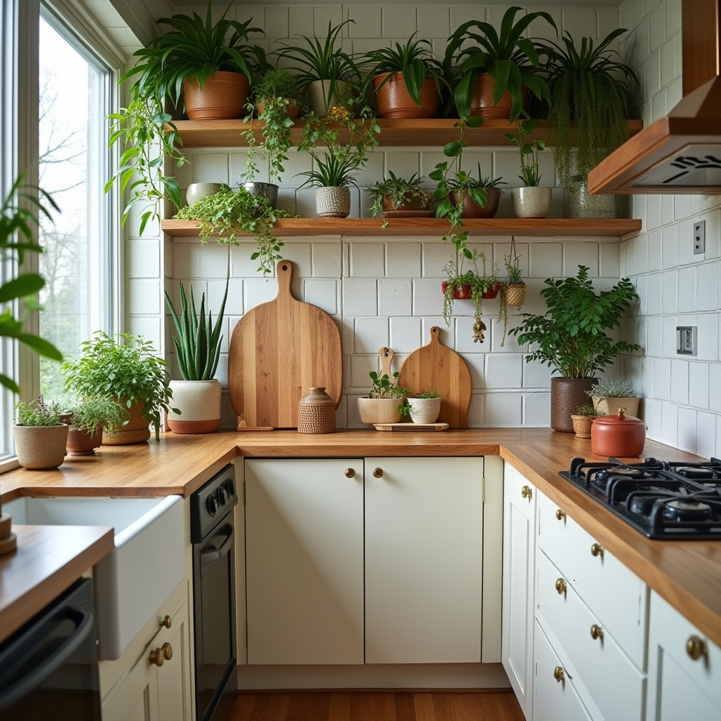 tiny boho kitchen 19