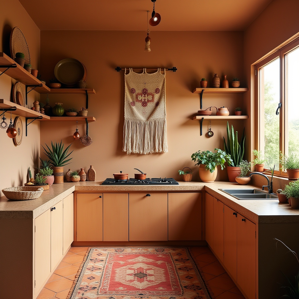 tiny boho kitchen 27