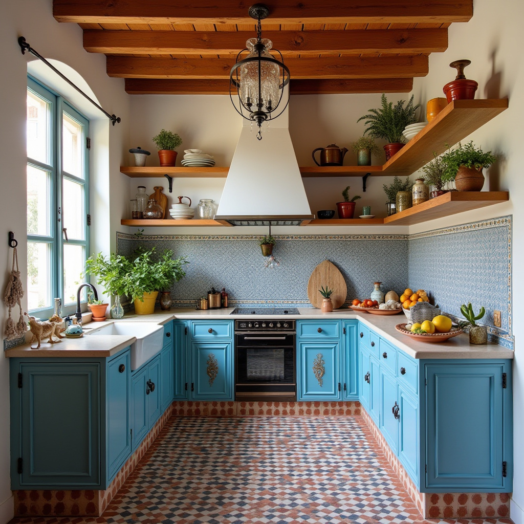 tiny boho kitchen 36