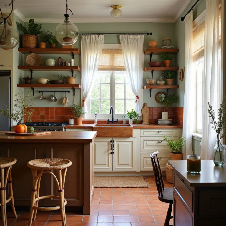 vintage boho kitchen 1