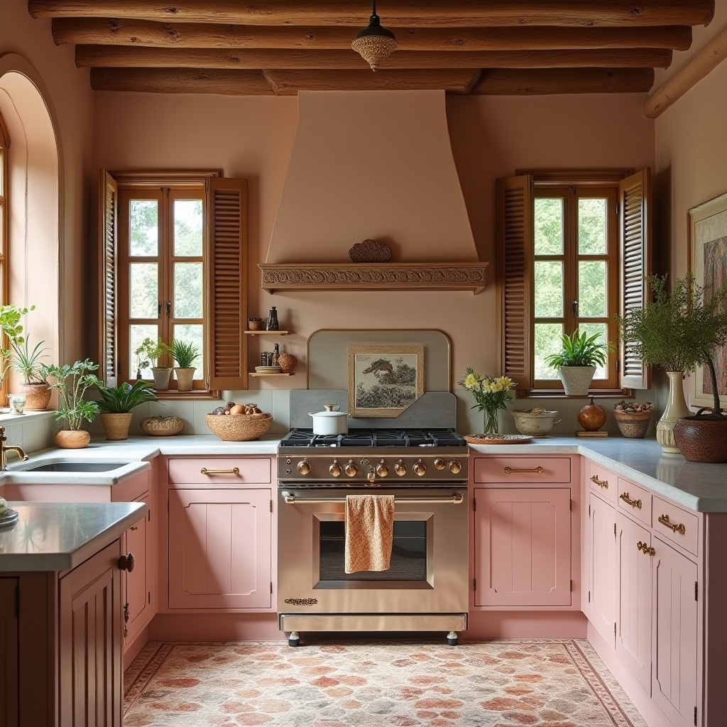 vintage boho kitchen 35