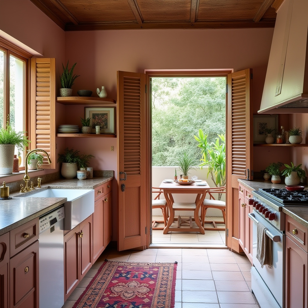 vintage boho kitchen 36