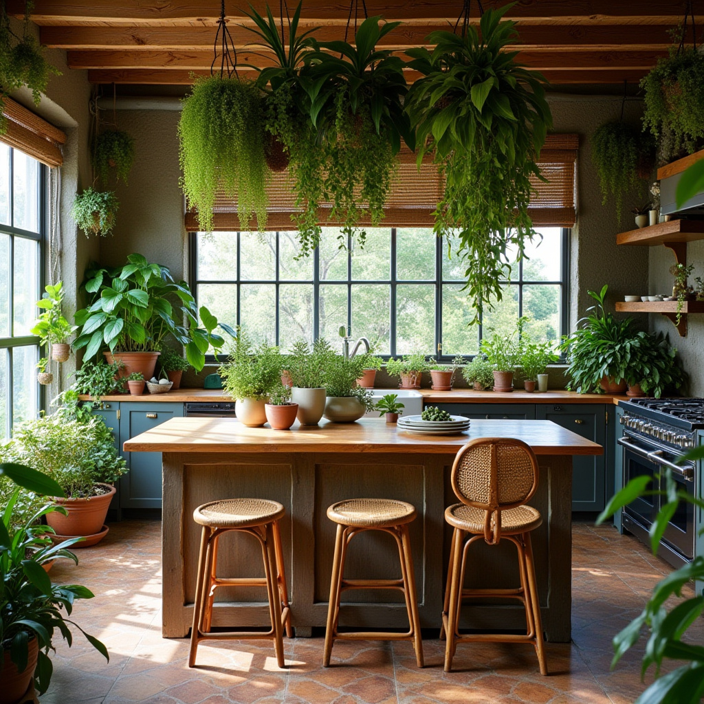 vintage boho kitchen 37