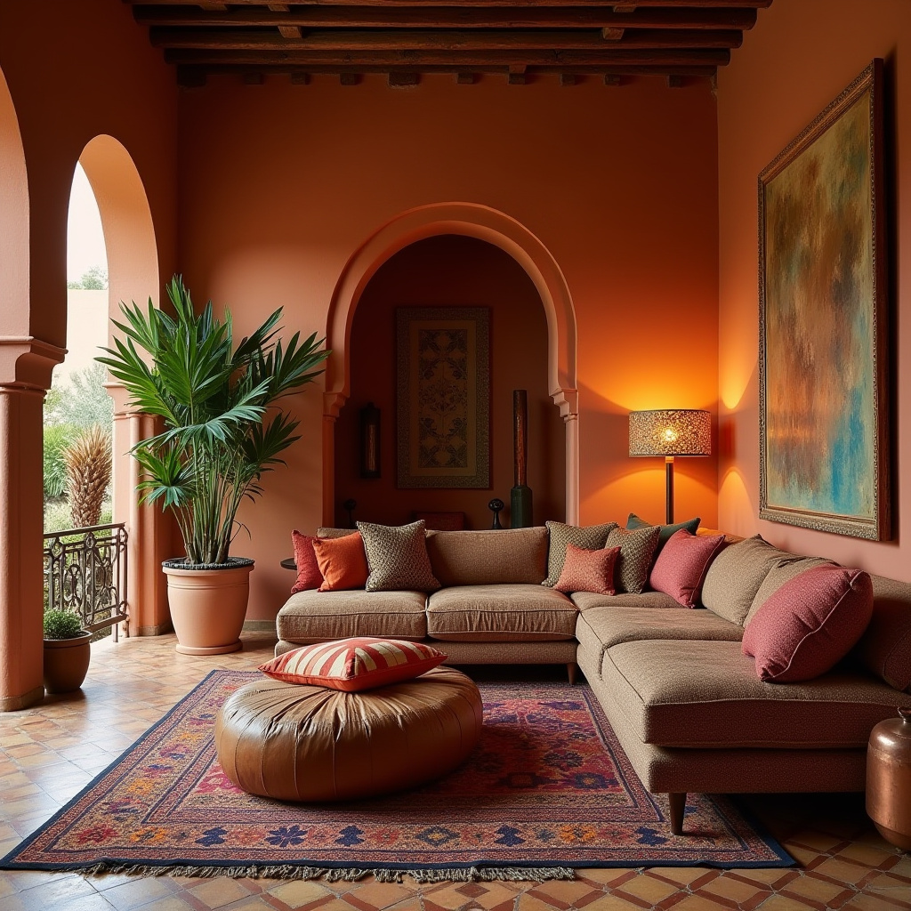 vintage boho living room 12