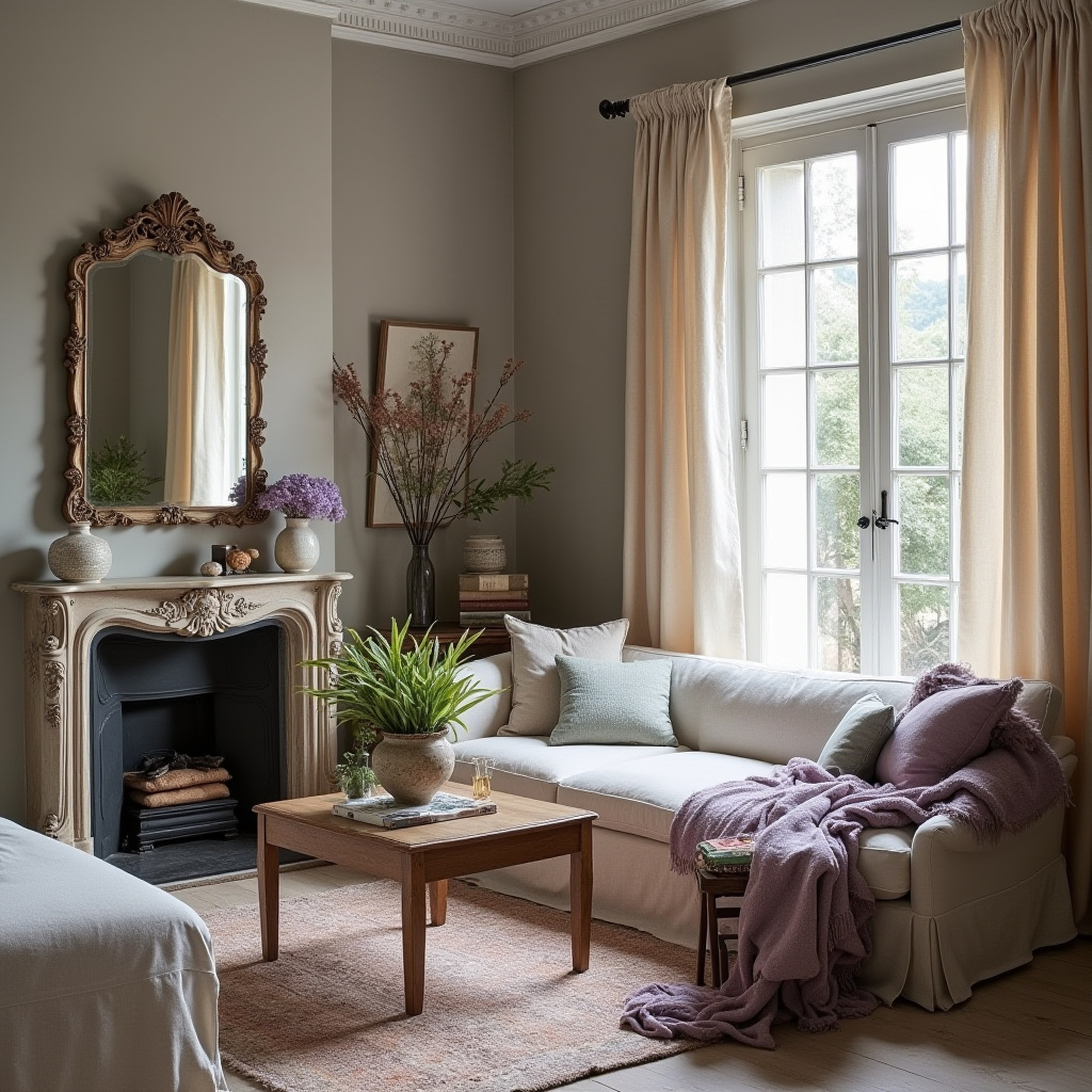 vintage boho living room 13