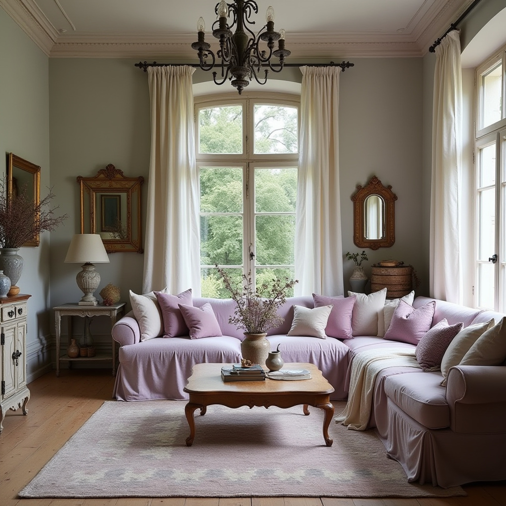 vintage boho living room 14