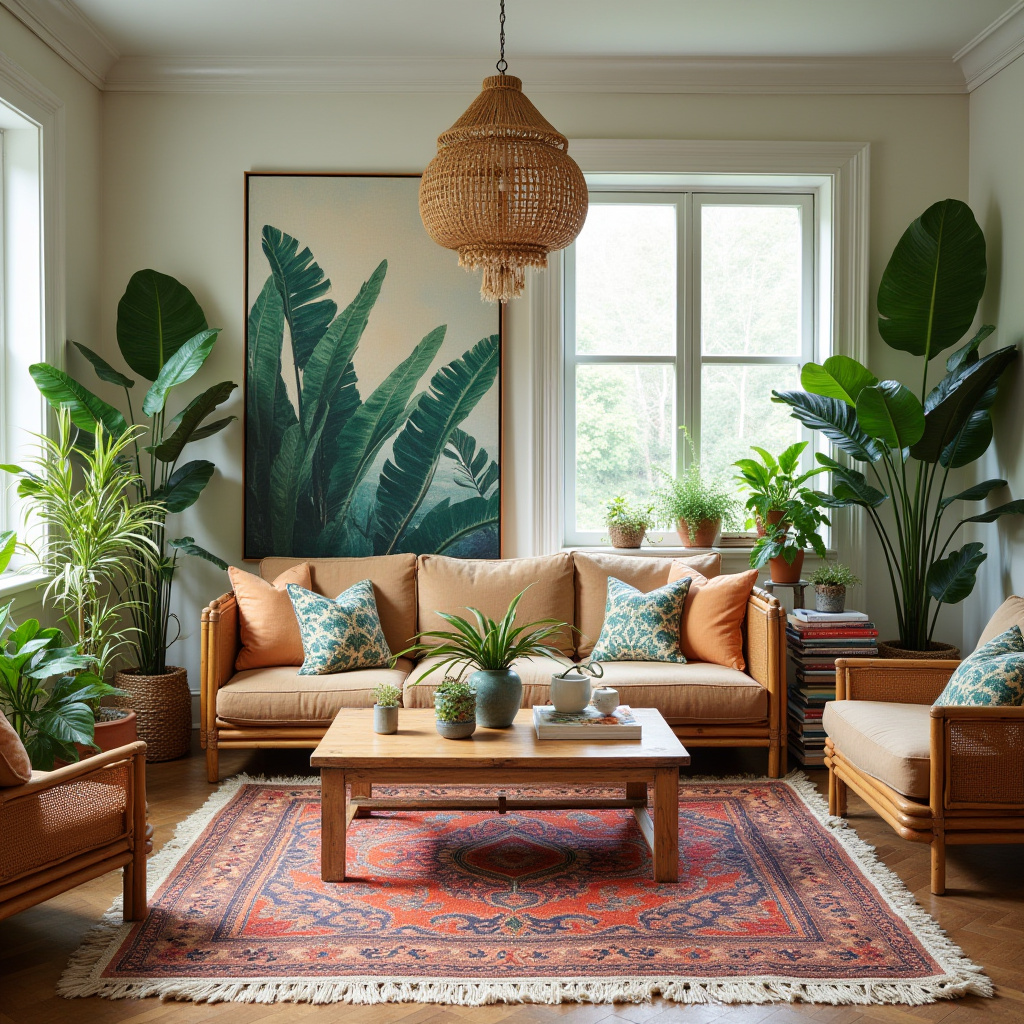 vintage boho living room 20