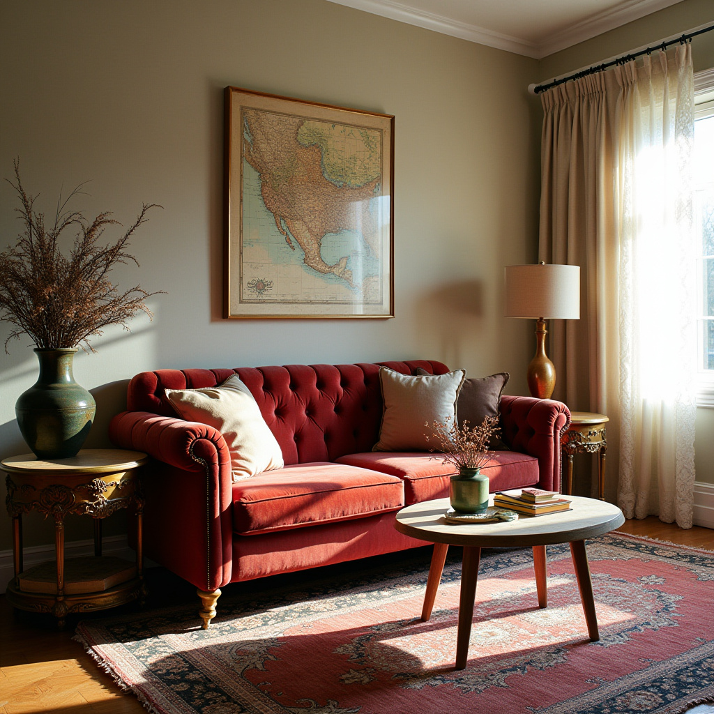 vintage boho living room 22