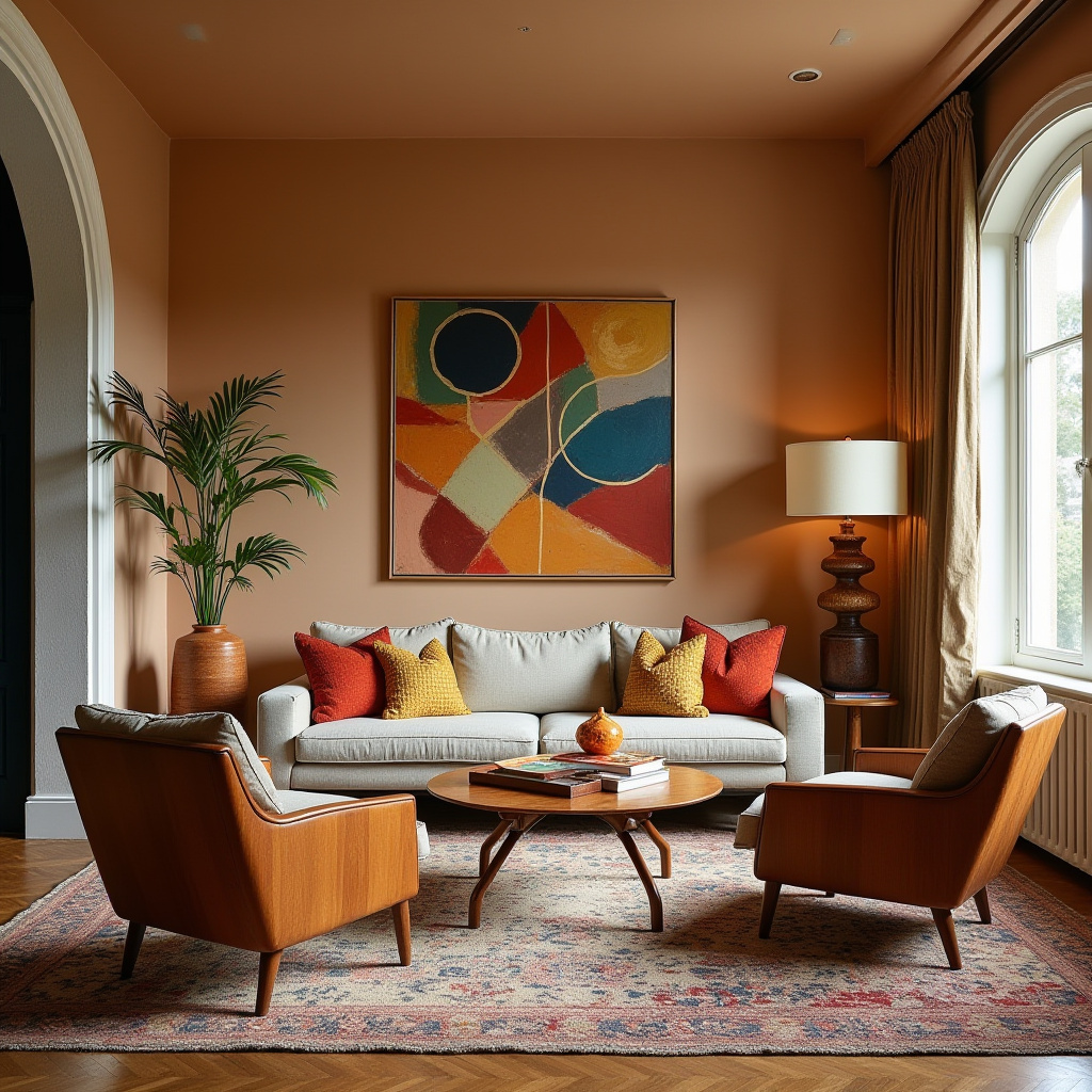 vintage boho living room 24