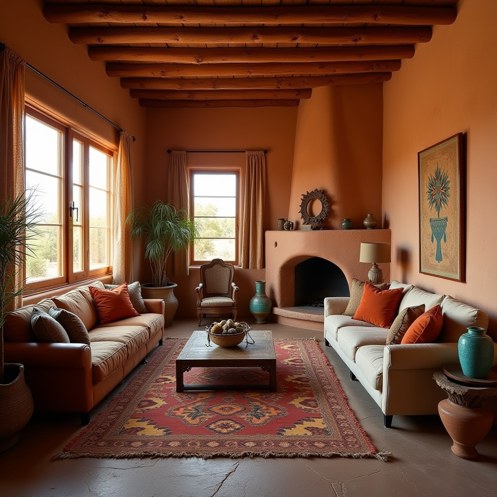 vintage boho living room 37