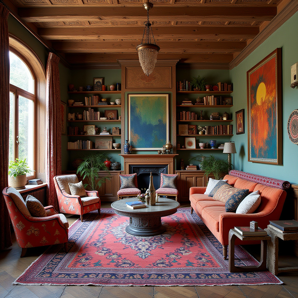 vintage boho living room 39
