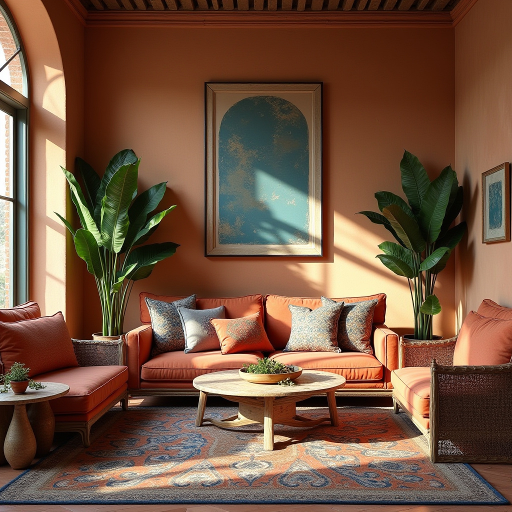 vintage boho living room 6