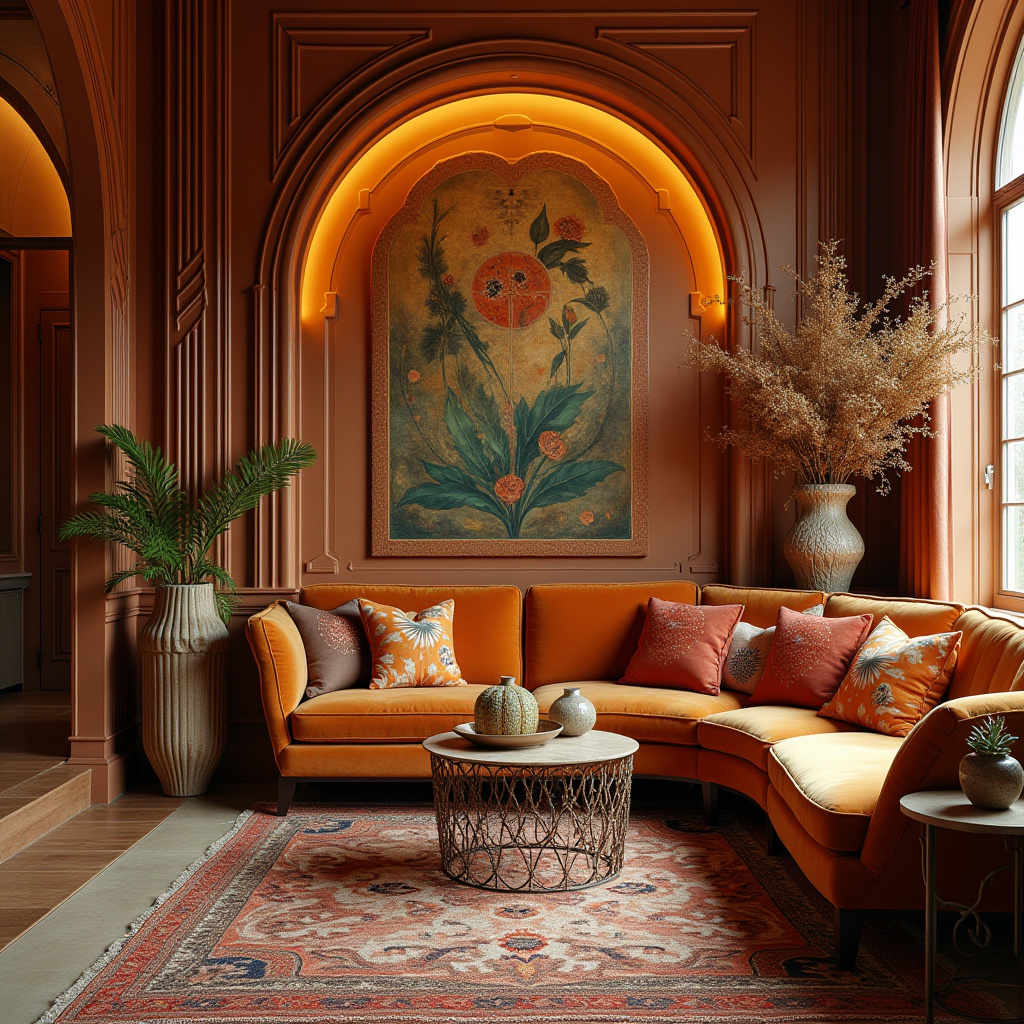warm boho living room 11