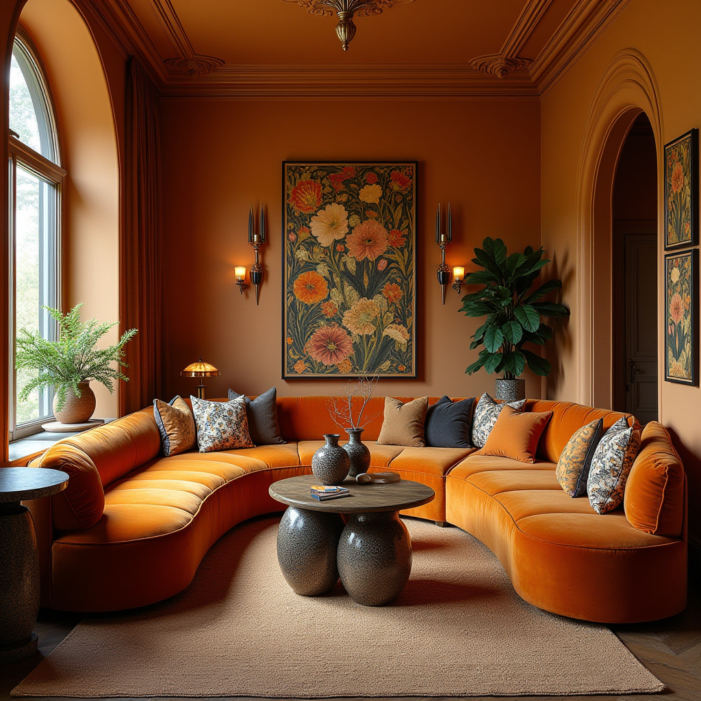 warm boho living room 12