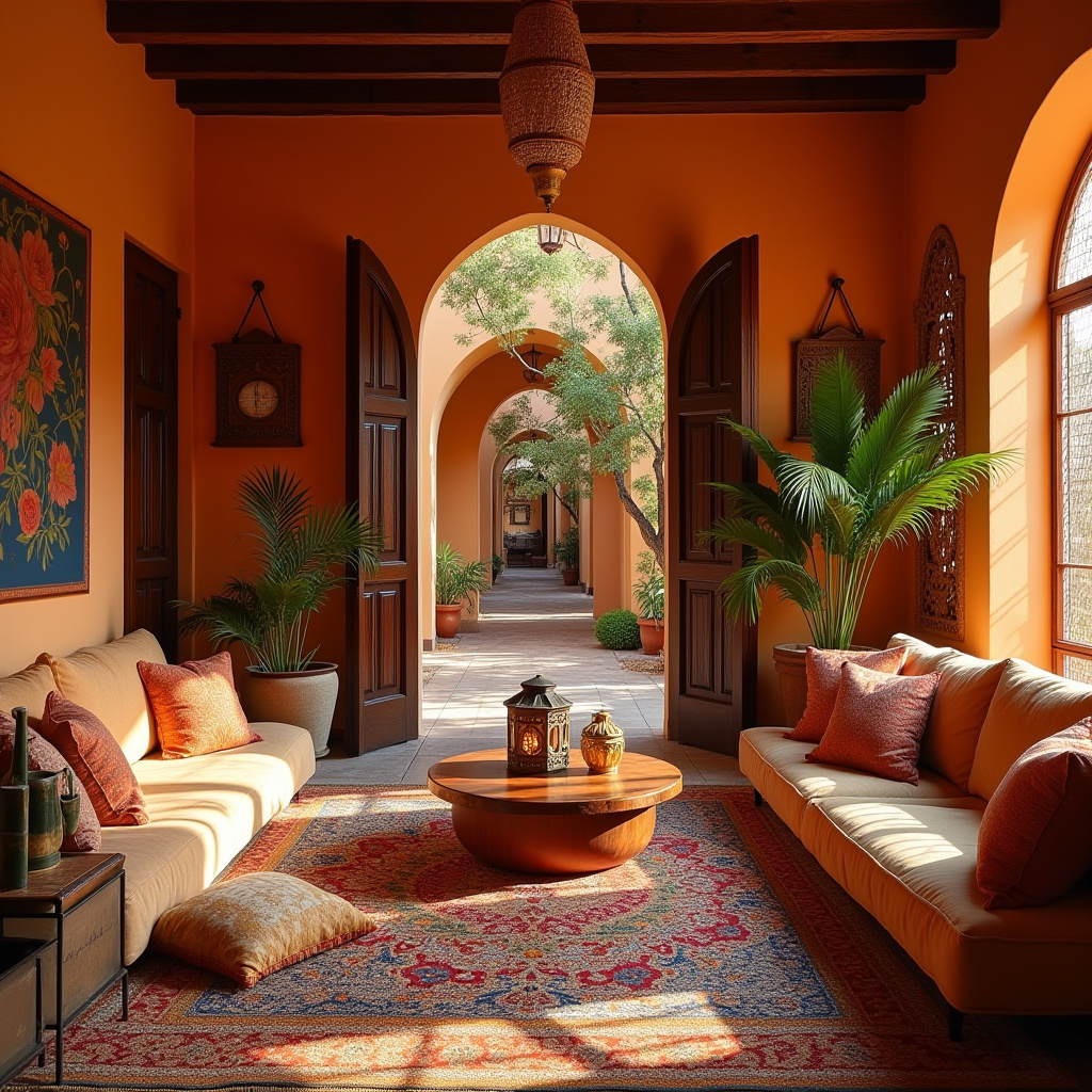 warm boho living room 14