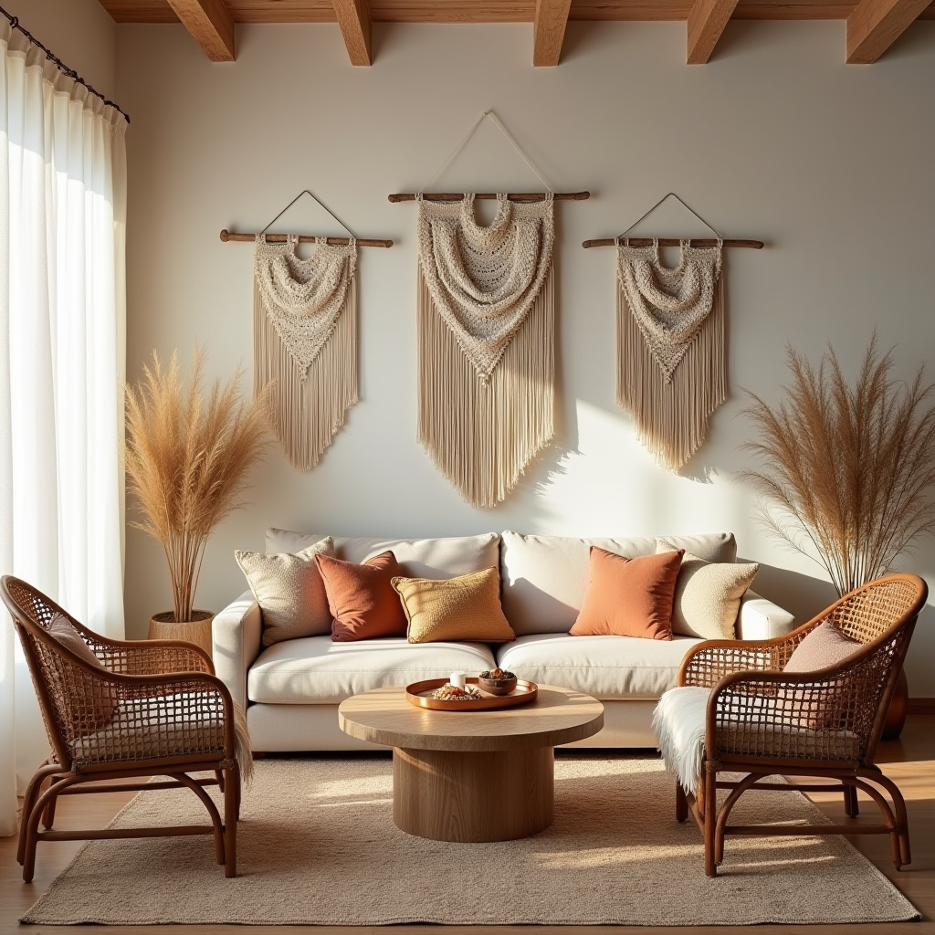 warm boho living room 2