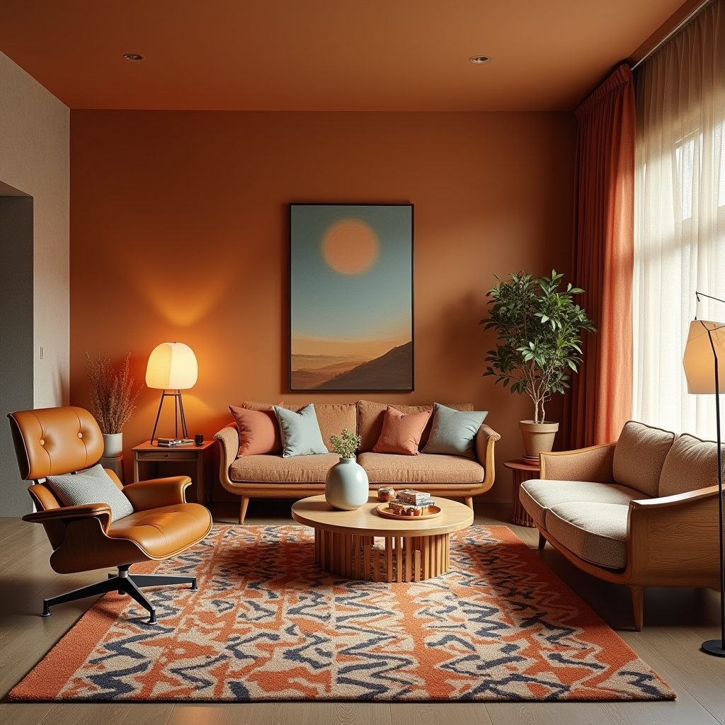 warm boho living room 21