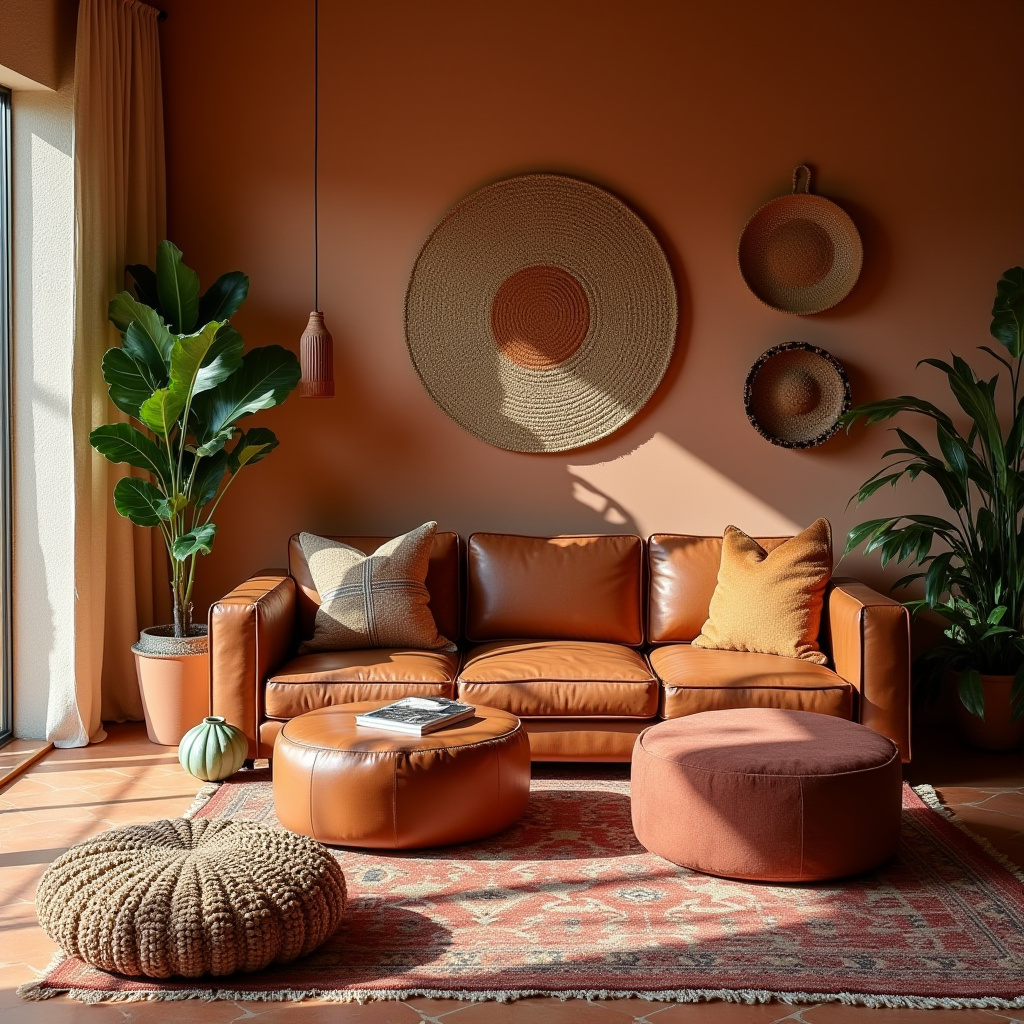 warm boho living room 3