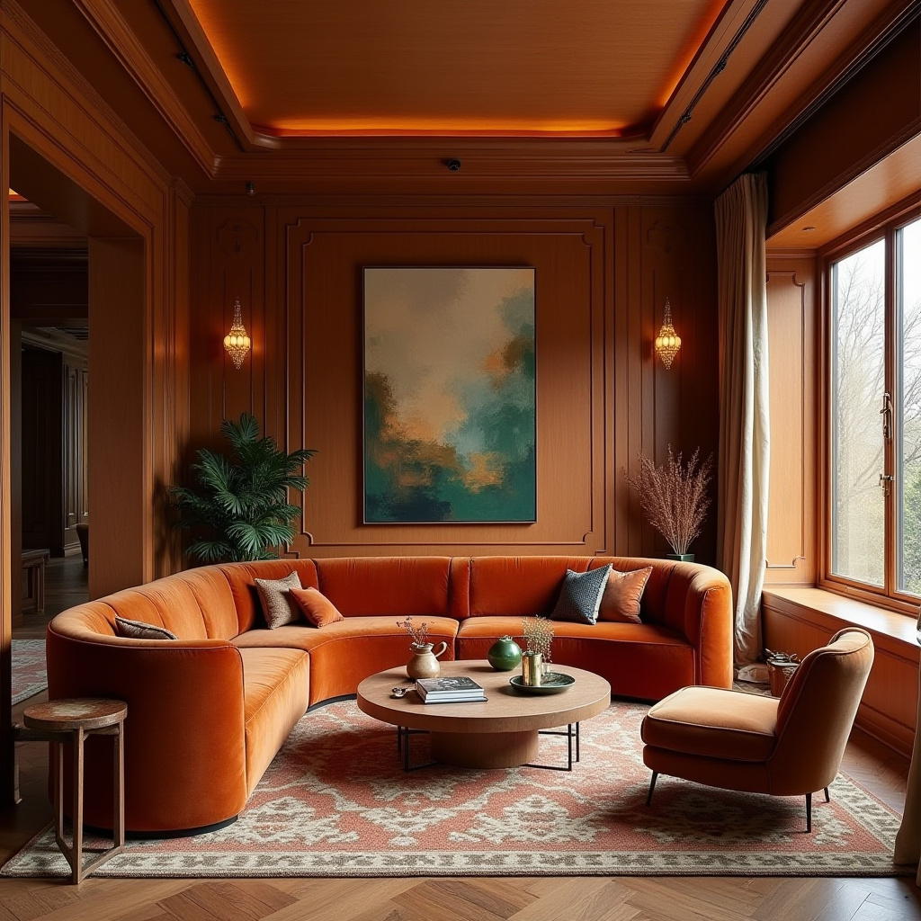 warm boho living room 31